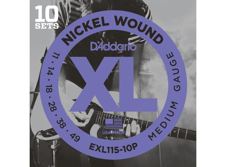 D'Addario EXL115-10P El.Gitar Strenger (011-049) 10 Pack 